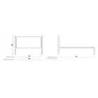 Doppelbett mit Kopfteil aus Eisenrohr, hergestellt in Italien – Kenzo Viadurini