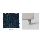 Doppelbett mit gepolstertem Kopfteil aus Made in Italy-Stoff – Fulmine Viadurini