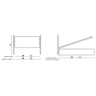 Doppelbett mit Kopfteil aus Kunstleder, hergestellt in Italien – Fiuto Viadurini