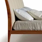 Design-Doppelbett mit lederbezogenem Kopfteil Menardo Viadurini
