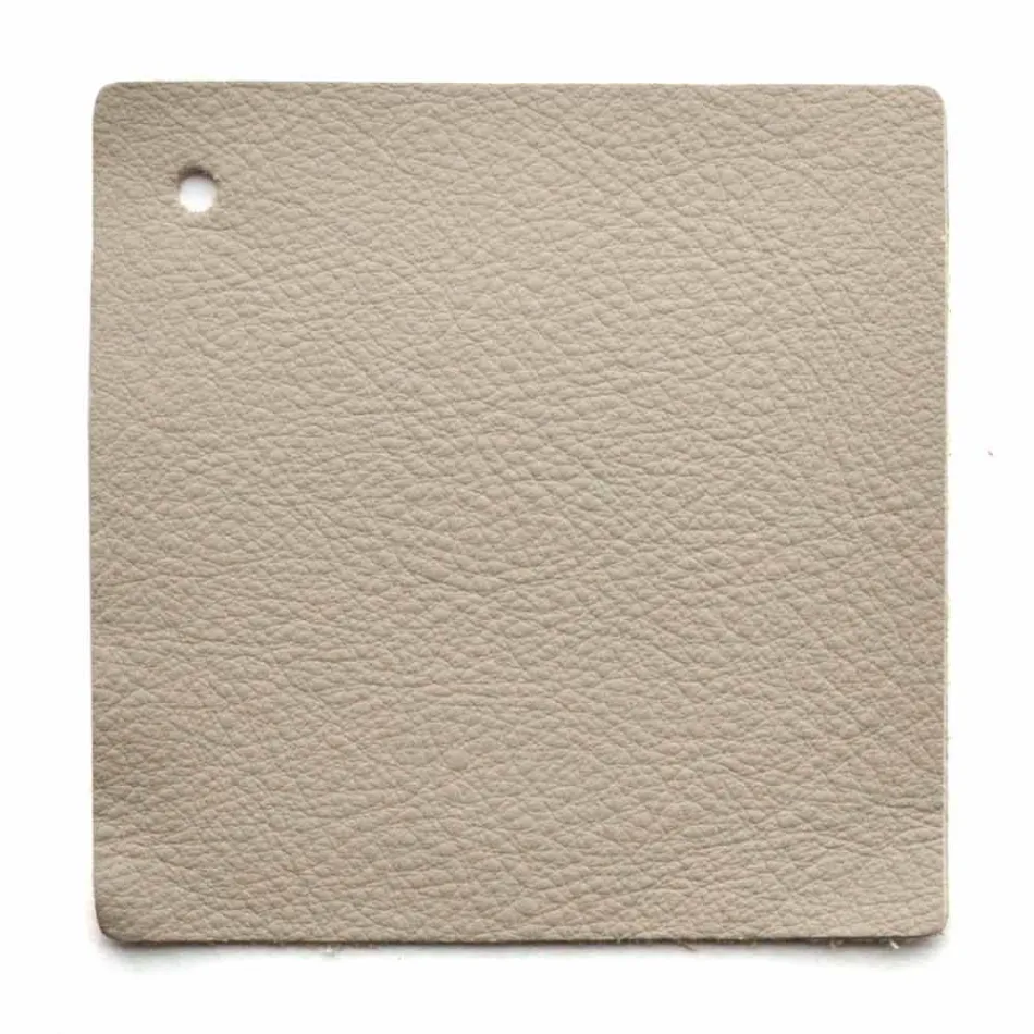 Design-Doppelbett mit lederbezogenem Kopfteil Menardo Viadurini