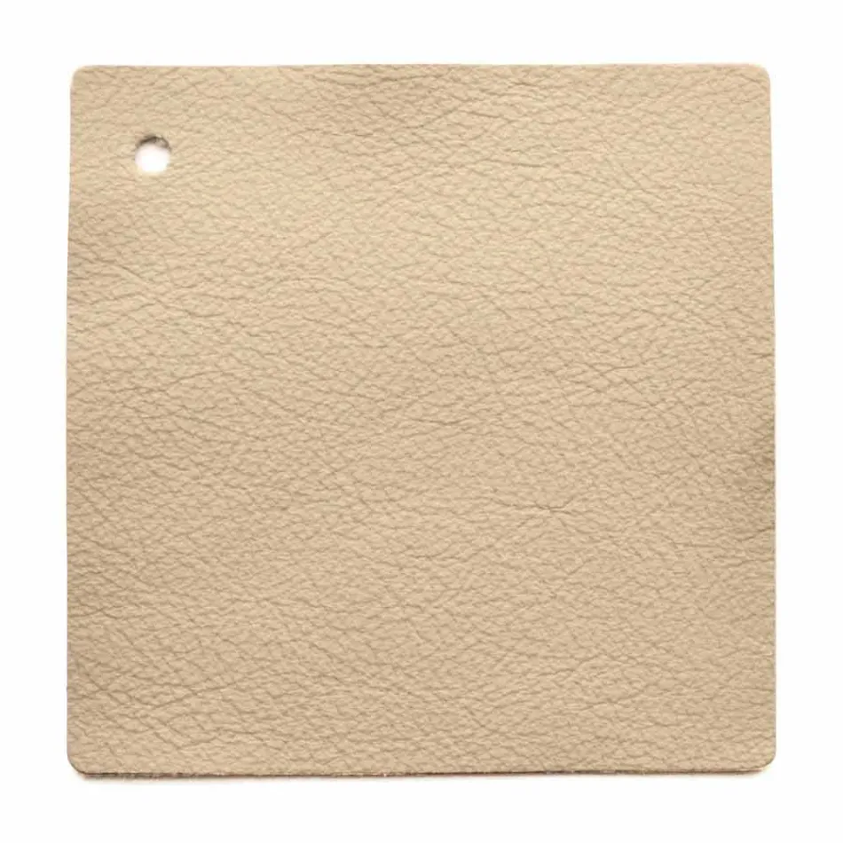 Design-Doppelbett mit lederbezogenem Kopfteil Menardo Viadurini