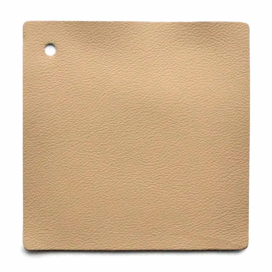 Design-Doppelbett mit lederbezogenem Kopfteil Menardo Viadurini