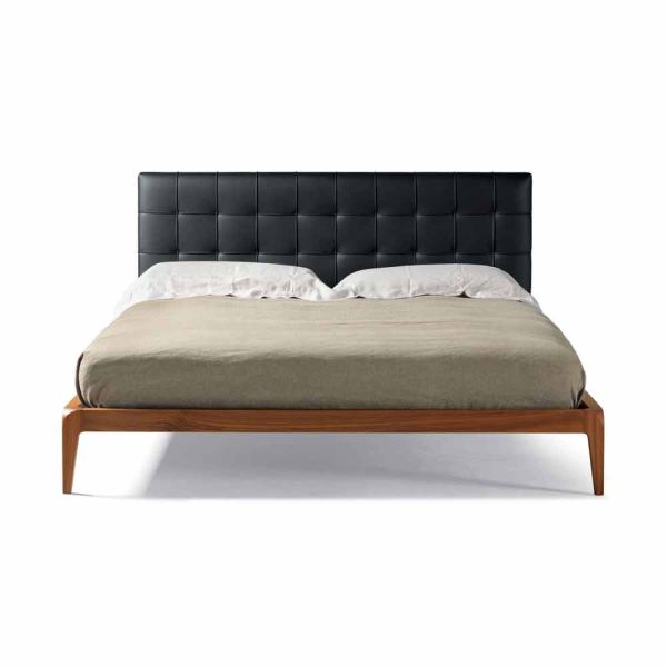 Doppelbett mit gepolstertem kopfteil leilo, design 160x200cm