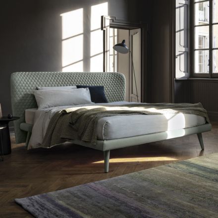 Doppelbett, ohne Behälter, modernes Design Corolle von Bolzan Viadurini