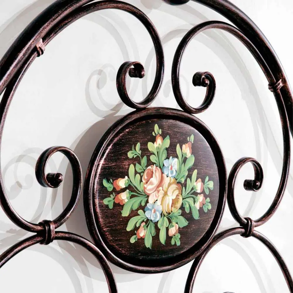 Doppelbett mit schmiedeeisernen Design Handwerk Alexa Viadurini