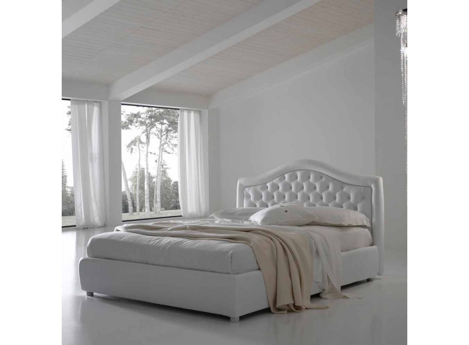Gestepptes Capitonnè-Doppelbett, klassisches Design, Capri Bolzan Viadurini
