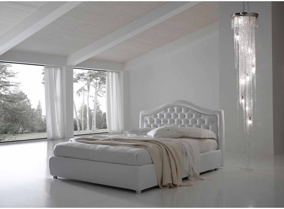 Gestepptes Capitonnè-Doppelbett, klassisches Design, Capri Bolzan Viadurini