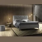 Gepolstertes Doppelbett mit Aufbewahrungsbox Made in Italy - Sonnenblume Viadurini
