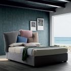 Gepolstertes Doppelbett mit Stauraum aus Stoff – Belle Viadurini