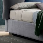 Gepolstertes Doppelbett mit Stauraum aus Stoff – Belle Viadurini