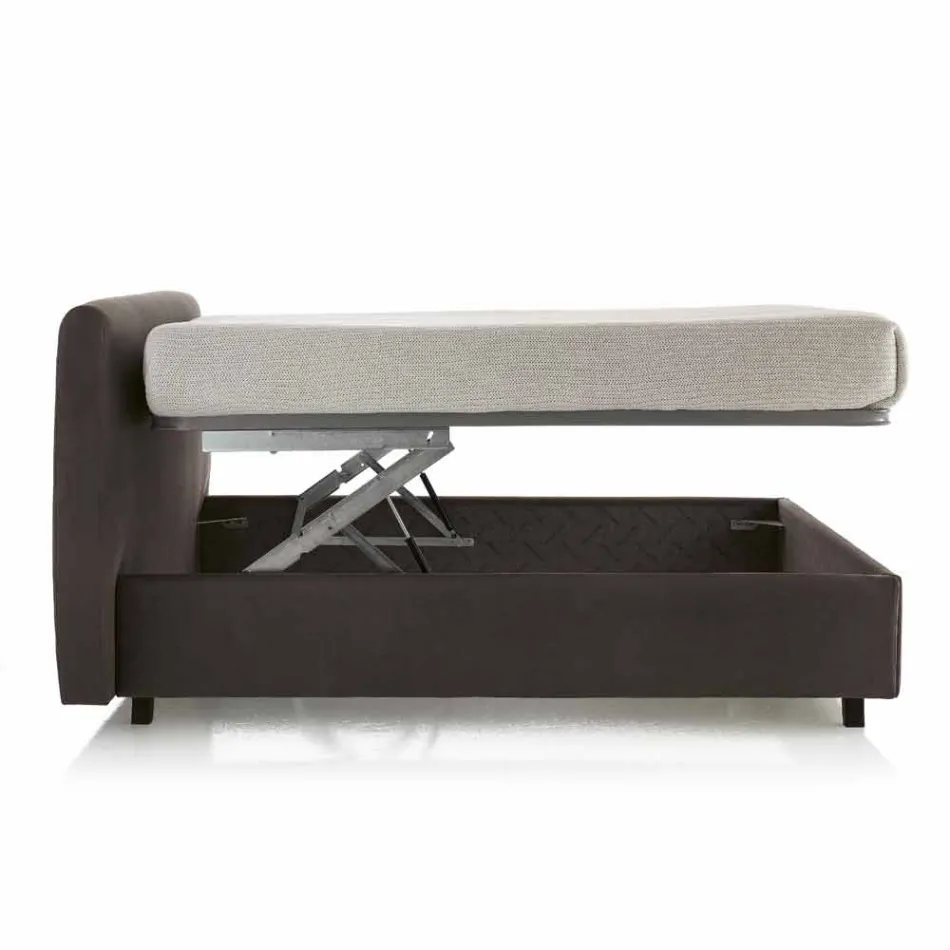 Gepolstertes Doppelbett mit modernen Behälter 160x190 / 200 Reby Viadurini