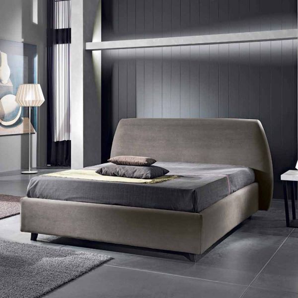 Gepolstertes doppelbett mit aufbewahrungsbox 160x190/200 reby