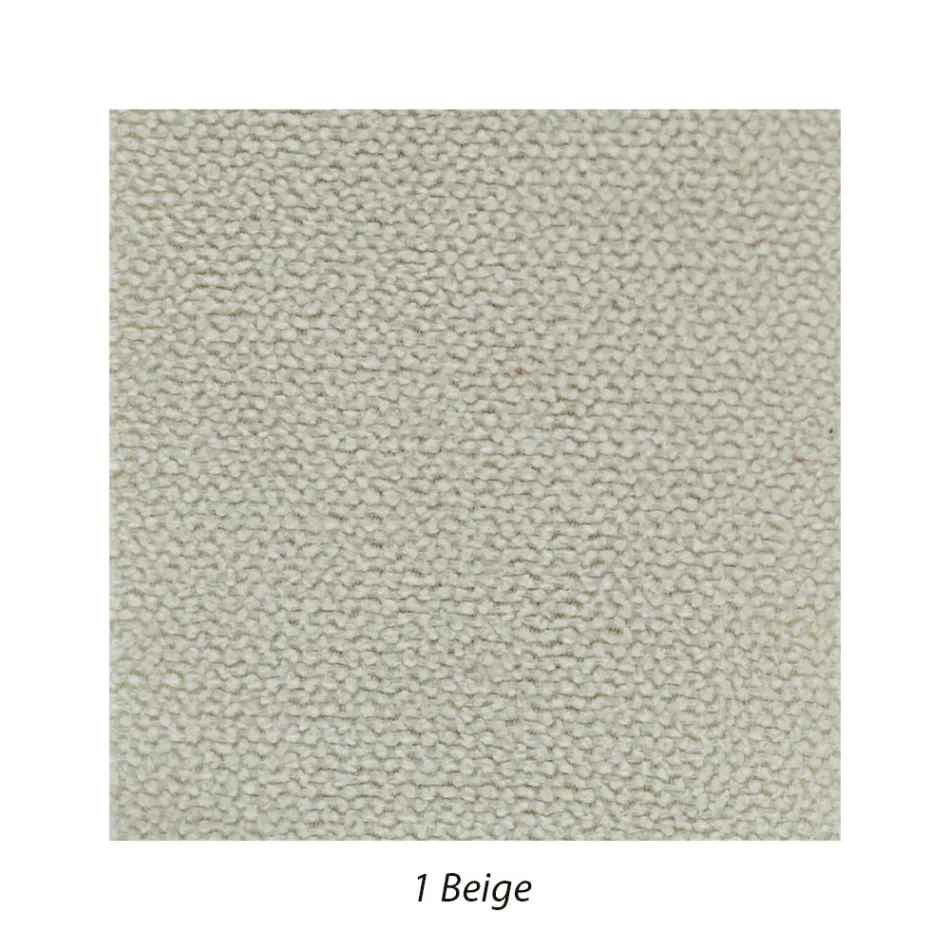 Gepolstertes Doppelbett mit Matratze und 2 Nachttischen, hergestellt in Italien – Rolly Viadurini