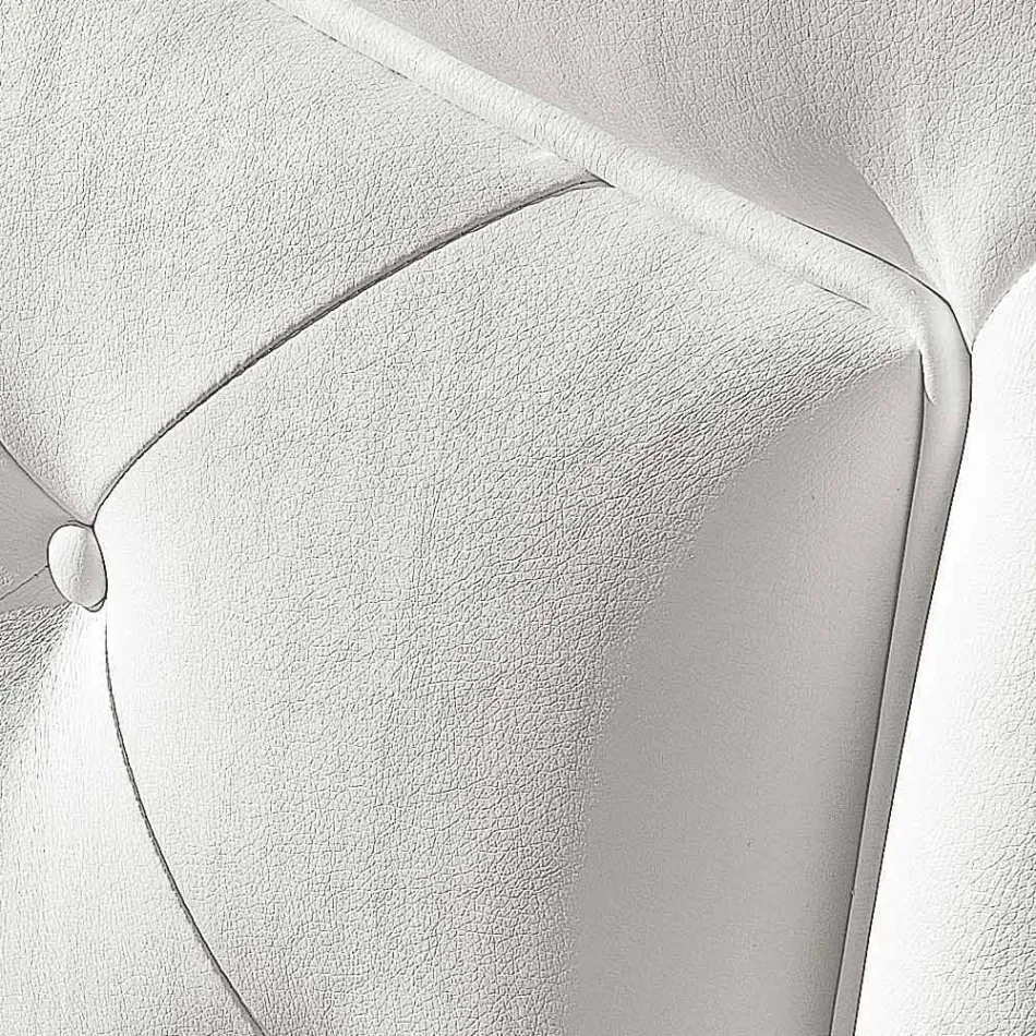 Kunstleder gepolstertes Doppelbett mit Box 160x190 / 200 cm Agly Viadurini