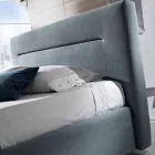 Modernes gepolstertes Doppelbett mit Sonnenbox 160x190 / 200cm Viadurini