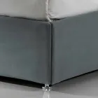 Modernes gepolstertes Doppelbett mit Sonnenbox 160x190 / 200cm Viadurini