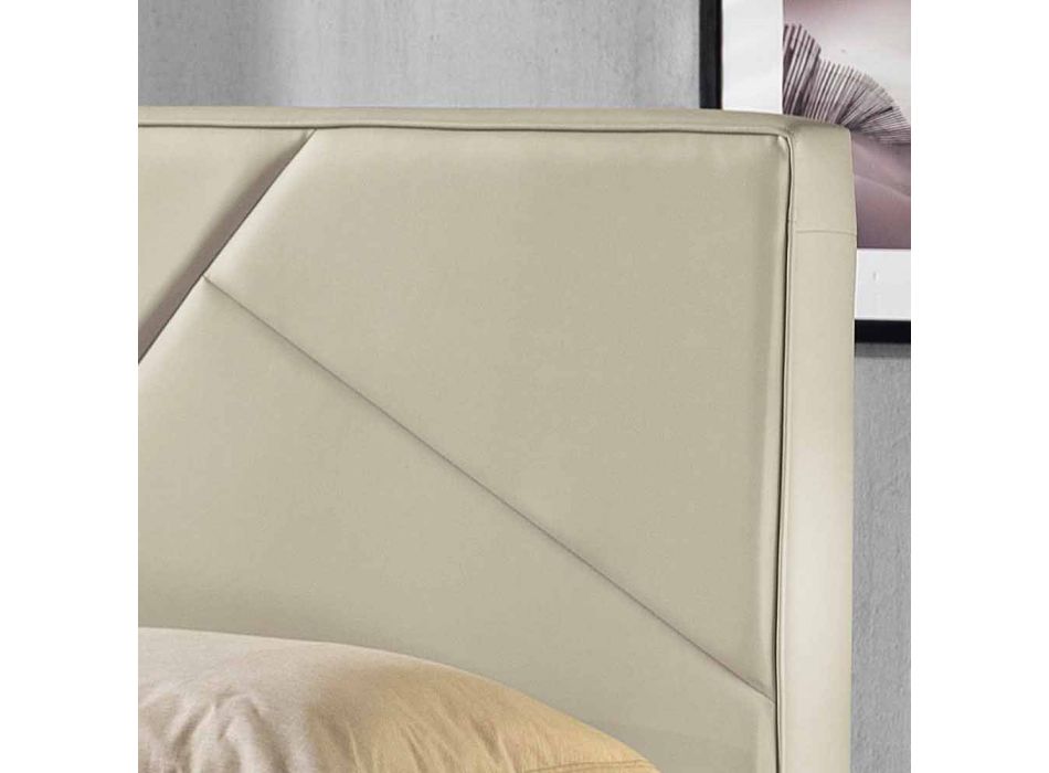 Kunstleder Doppelbett mit Lift Box 160x190 / 200 cm Mia Viadurini