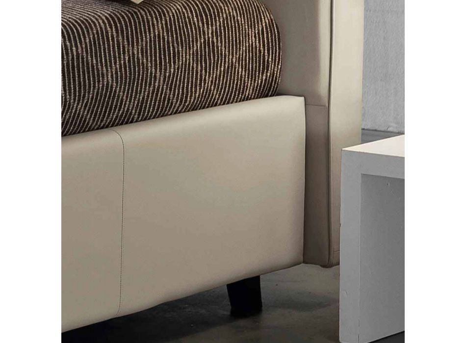 Kunstleder Doppelbett mit Lift Box 160x190 / 200 cm Mia Viadurini