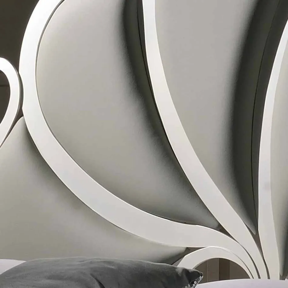 Doppelbett gepolstert mit Eisenkristalle Kimberly Viadurini