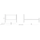 Doppelbett aus echtem Leder, komplett mit Matratze und 2 Nachttischen – King-Size-Bett Viadurini