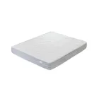 Doppelbett aus echtem Leder, komplett mit Matratze und 2 Nachttischen – King-Size-Bett Viadurini