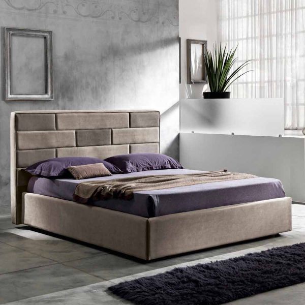 Modernes doppelbett mit aufbewahrungsbox 160x190/200cm gin