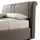 Modernes Doppelbett mit feuerfestem Lederkasten – Ania Viadurini