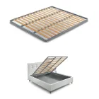 Modernes Doppelbett mit feuerfestem Lederkasten – Ania Viadurini