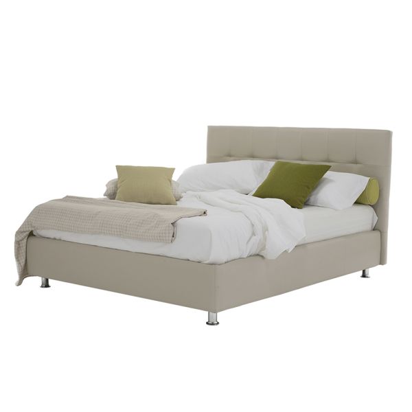 Modernes luxus-doppelbett mit aufbewahrungsbox made in italy - orfei