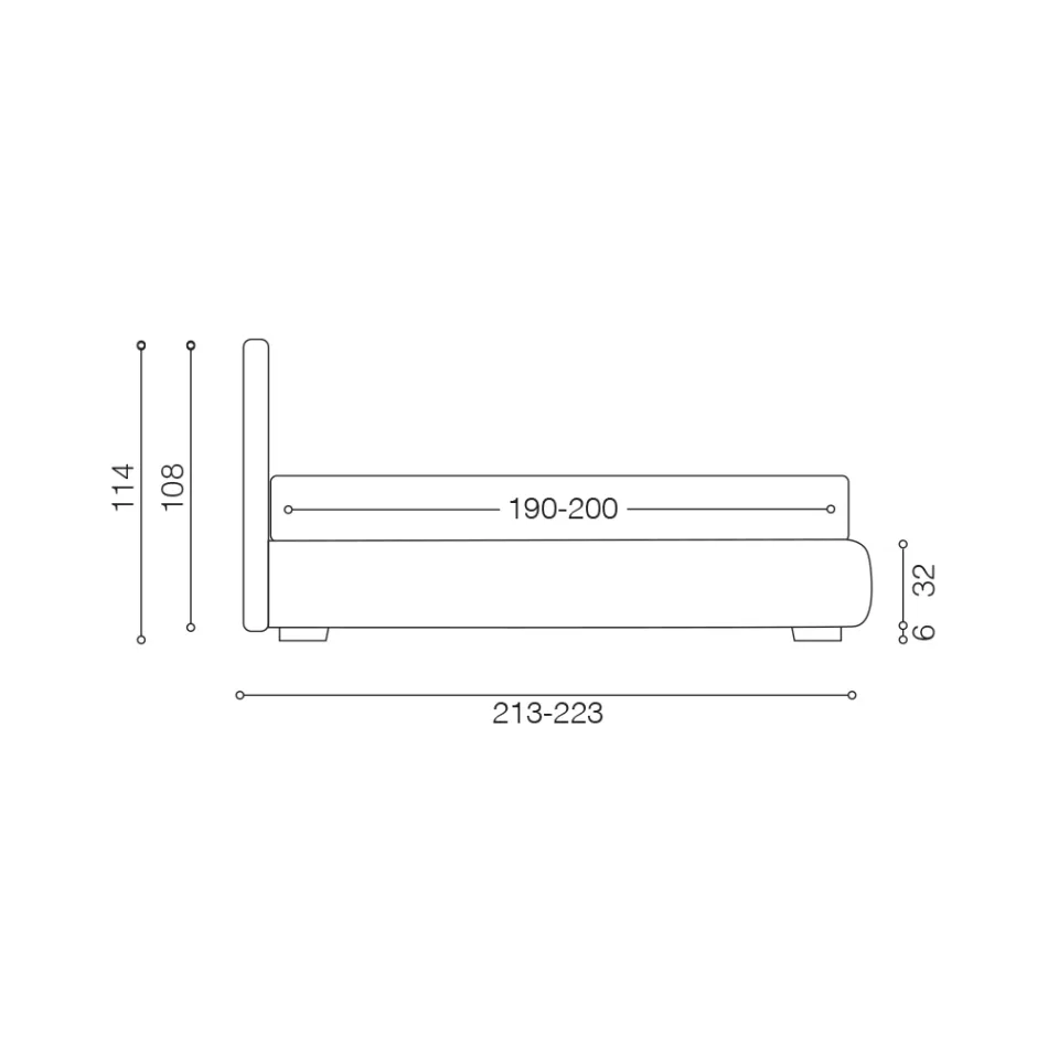 Modernes Doppelbett aus Kunstleder mit Stauraum – Ozzano Viadurini