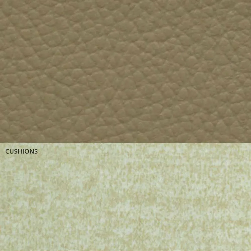 Modernes Doppelbett aus Kunstleder und Stoff Made in Italy - Zeldo Viadurini