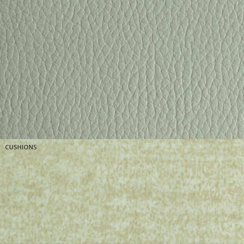 Modernes Doppelbett aus Kunstleder und Stoff Made in Italy - Zeldo Viadurini