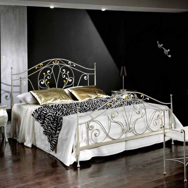 Doppelbett 160x190 cm aus eisen handgefertigt made in italy jessica
