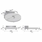 Modernes rundes Doppelbett mit eckigem Kopfteil Made in Italy - Tima Viadurini