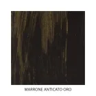 Kopfteil aus röhrenförmigem Eisen für Doppelbetten, Antik-Braun-Gold – Größe Viadurini