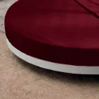 Rundes Doppelbett bezogen in Made in Italy Design Ecoleather - Vesio Viadurini