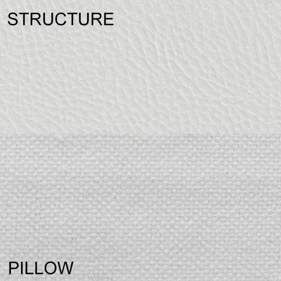 Rundes Doppelbett bezogen in Made in Italy Design Ecoleather - Vesio Viadurini