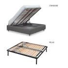 Einzelbett mit optionalem Stauraum, hergestellt in Italien – Ciccio Viadurini