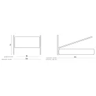 Einzelbett mit gepolstertem Kopfteil und Füßen, hergestellt in Italien – Aaron Viadurini