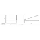 Gepolstertes Einzelbett mit optionalem Stauraum, hergestellt in Italien – Akira Viadurini