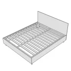 120 x 200 cm großes Queensize-Bett mit Mikrofaser-Kopfteil, hergestellt in Italien – Pallone Viadurini