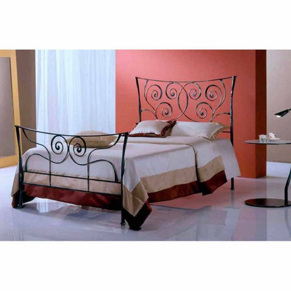 Jugend queen size bett aus schmiedeeisen ares