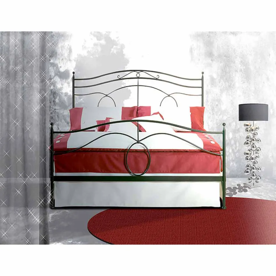 Ein Bett und einen halben Quadratmeter Schmiedeeisen Cassiopeia Viadurini