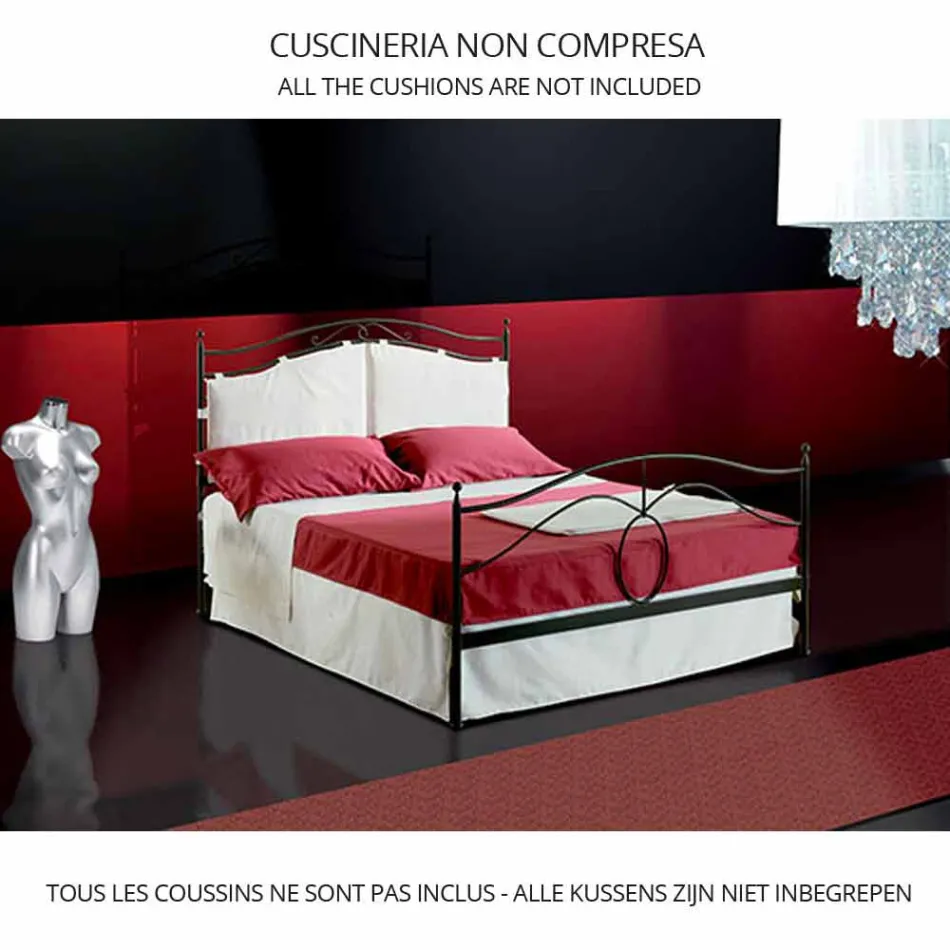 Ein Bett und einen halben Quadratmeter Schmiedeeisen Cassiopeia Viadurini