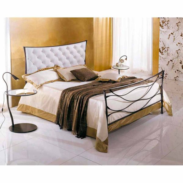 Jugend queen size bett aus schmiedeeisen idra capitonnè