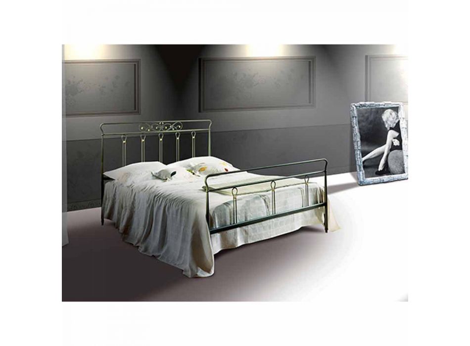 Ein Bett und einen halben Quadratmeter Schmiedeeisen Pan Viadurini