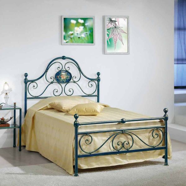 Bett 120x90 cm aus schmiedeeisen gloria made in italy