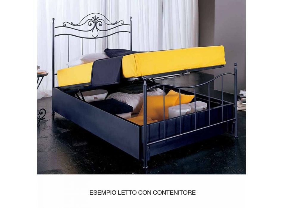 Ein Bett und einen halben Quadratmeter Schmiedeeisen Turquoise Viadurini