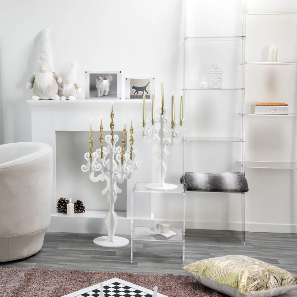 Transparentes Plexiglas-Wand-Bücherregal Design bis zu 4 Elementen - Trezza Viadurini